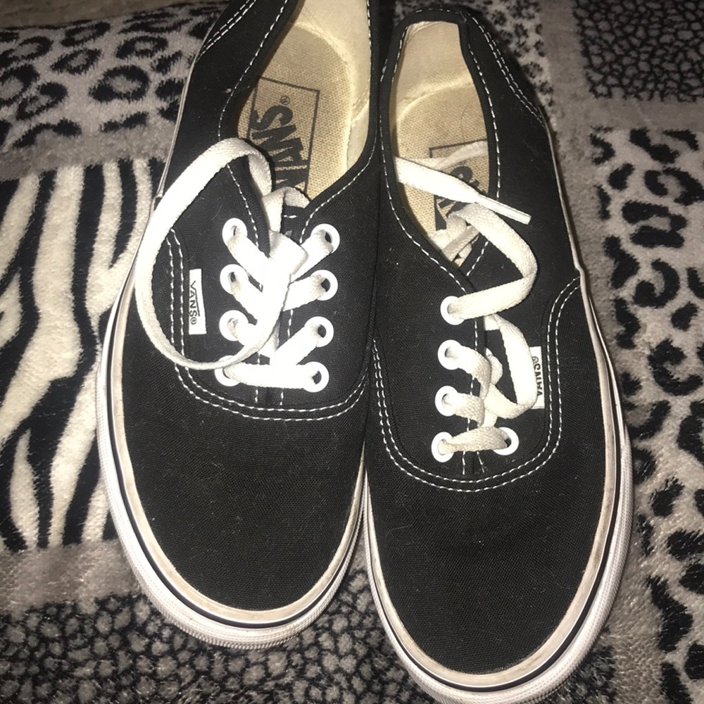 Black and white vans